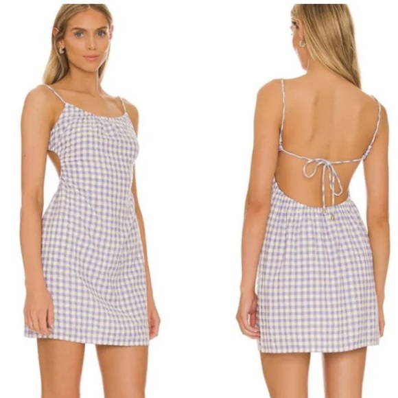 L*SPACE Dresses & Skirts - L*SPACE REVOLVE ANIKA MINI DRESS IN PARK SLOPE GINGHAM - SIZE SMALL - (NWT)